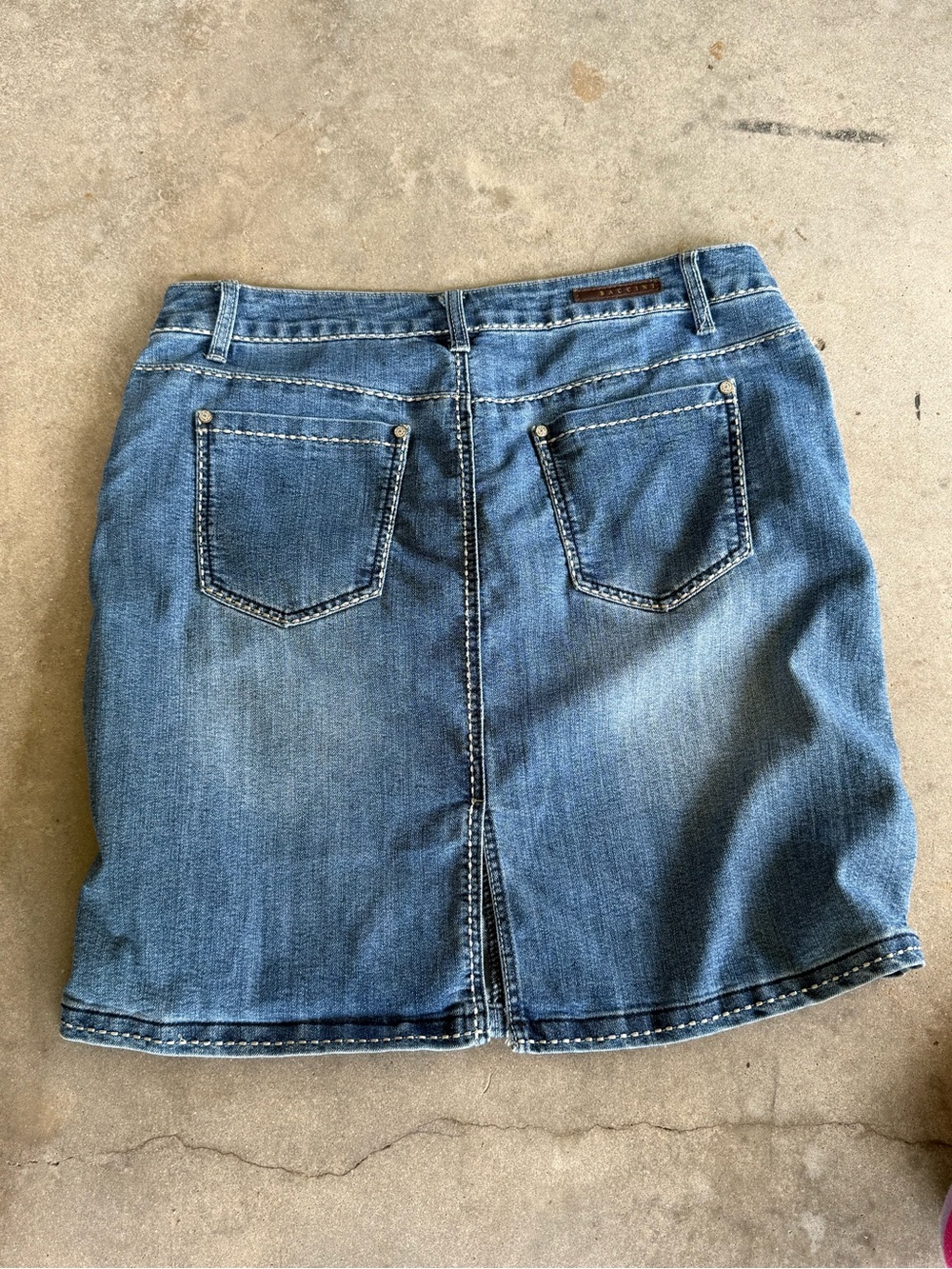 Baccini brand blue jean skirt